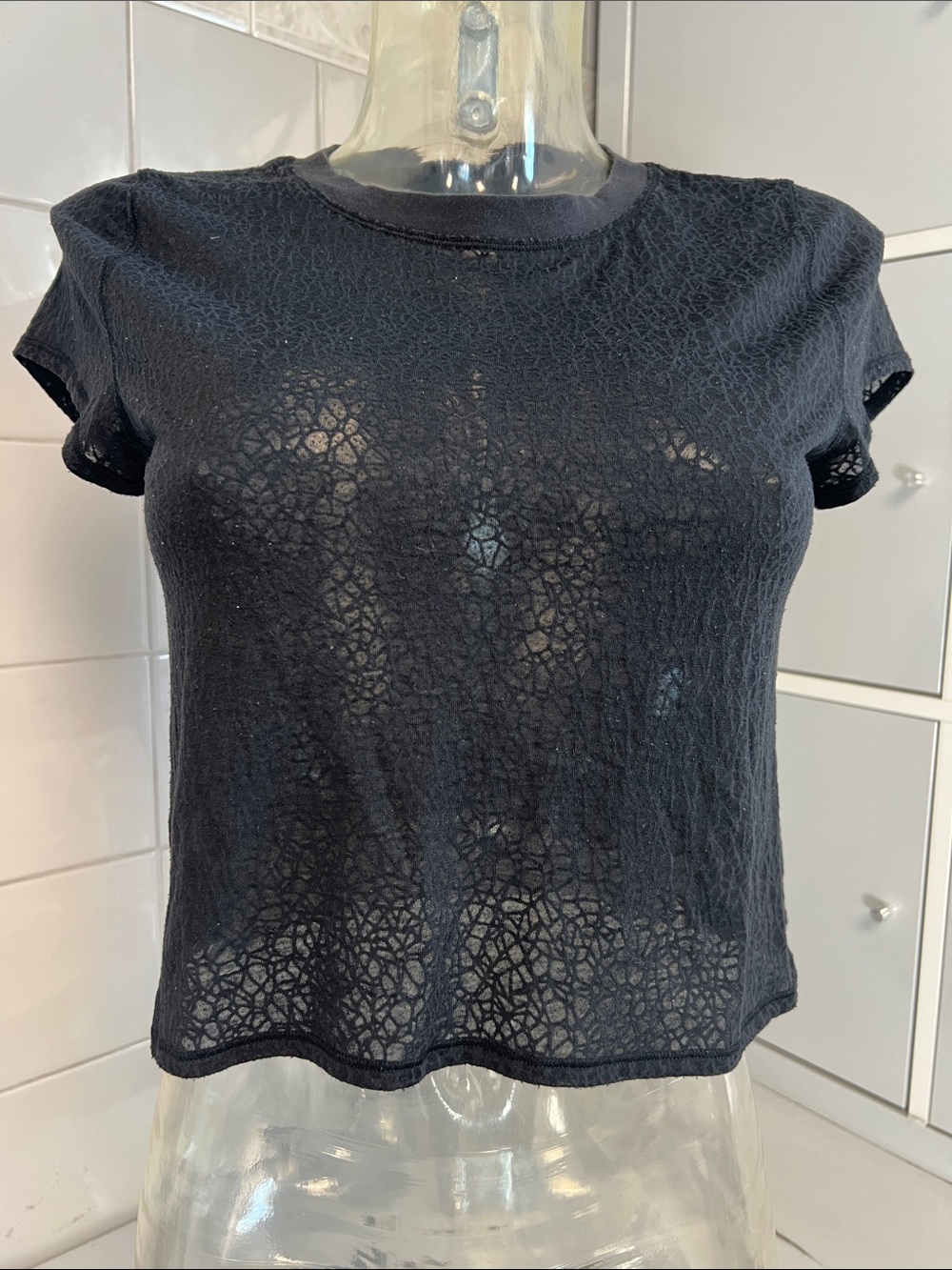 Lululemon Cates Camo Veil Baby Tee S GUC
